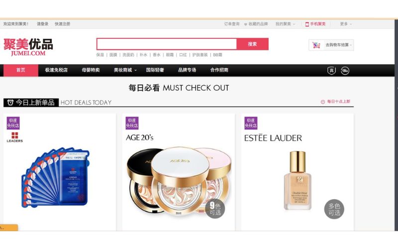 website order quảng châu Jumei.com