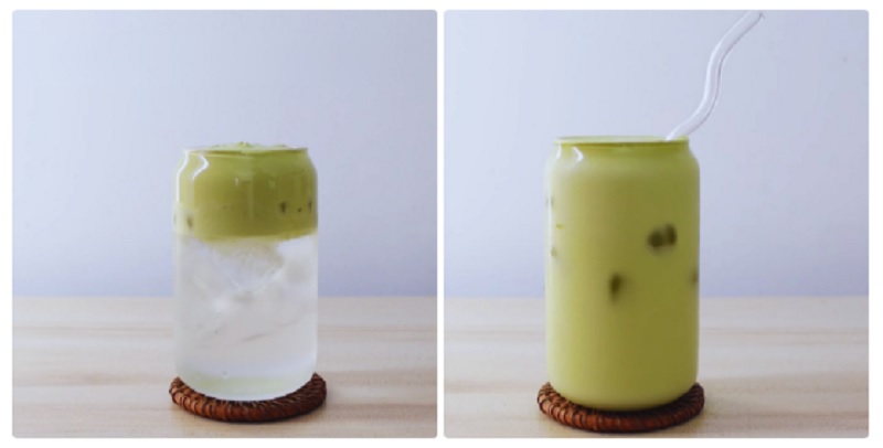 Ly Coconut Matcha thành phẩm