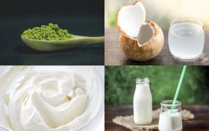 Nguyên liệu cần chuẩn bị để pha Matcha Coconut