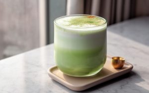Mix matcha với sữa chua không đường