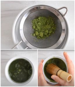đánh tan bột matcha