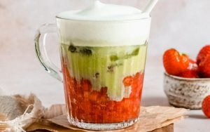 matcha dâu kem cheese