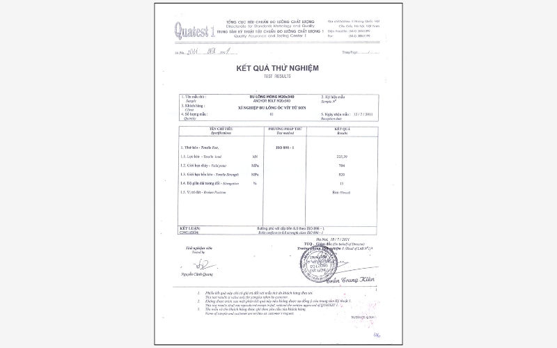 Kiểm tra CO – CQ từ nhà cung cấp