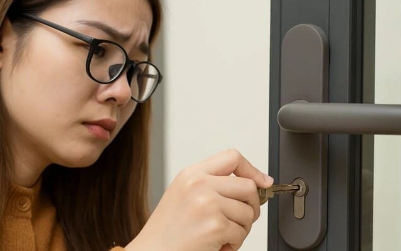 Cách hạn chế tình trạng khóa cửa nhôm bị kẹt