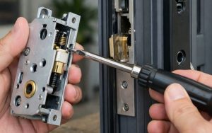 Tháo ổ khoá để mở khoá cửa nhôm Xingfa bị kẹt